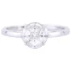 925 Sterling Silver Round Illusion Set Ring