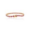 925 Sterling Silver Round Ruby Diamond Tennis Bracelet - Image 2