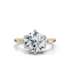 Sterling silver engagement ring with round centre design