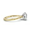 Classic round engagement ring in polished 925 sterling silver