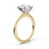 Minimal engagement ring featuring a 2-carat premium CZ diamond