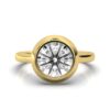 925 Sterling Silver round shape engagement ring with solitaire setting