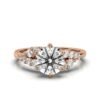 925 Sterling Silver Round Shape Diamond Engagement Ring - Image 4