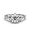 925 Sterling Silver Round Shape Diamond Engagement Ring - Image 6