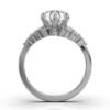 925 Sterling Silver Round Shape Diamond Engagement Ring - Image 9