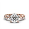 925 Sterling Silver Round Shape Diamond Engagement Ring