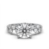 925 Sterling Silver Round Shape Diamond Engagement Ring - Image 6