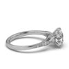 Round shape engagement ring with a clean, elegant silhouette