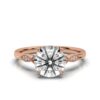 Elegant round engagement ring with subtle side stone sparkle