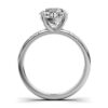 925 Sterling Silver Round Shape Diamond Engagement Ring - Image 3