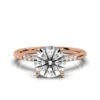 925 Sterling Silver Round Shape Diamond Engagement Ring - Image 4