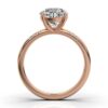 925 Sterling Silver Round Shape Diamond Engagement Ring - Image 5
