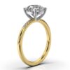 925 Sterling Silver Round Shape Diamond Engagement Ring - Image 7