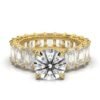 925 sterling silver engagement ring with round centre stone