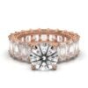 925 sterling silver ring with 21 emerald-cut accent stones