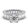 Round shape diamond ring with 5.3 mm band width
