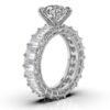 Gold-plated sterling silver ring with pave-set CZ diamonds