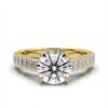 925 Sterling Silver Round Shape Diamond Engagement Ring - Image 7