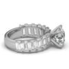 925 Sterling Silver Round Shape Diamond Engagement Ring - Image 4