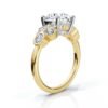 925 Sterling Silver Round Shape Diamond Engagement Ring - Image 3