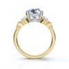925 Sterling Silver Round Shape Diamond Engagement Ring - Image 5