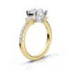 925 Sterling Silver Round Shape Diamond Engagement Ring - Image 3