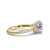 925 Sterling Silver Round Shape Diamond Engagement Ring - Image 4