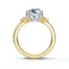 925 Sterling Silver Round Shape Diamond Engagement Ring - Image 5