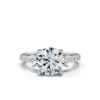 925 Sterling Silver Round Shape Diamond Engagement Ring - Image 7