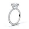 Gold-plated sterling silver ring with a bright round stone and refined finish