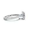 Round shape diamond engagement ring with detailed pave accents and elegant design