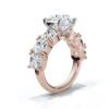 925 Sterling Silver Round Shape Diamond Engagement Ring - Image 3