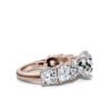 925 Sterling Silver Round Shape Diamond Engagement Ring - Image 4