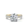 925 Sterling Silver Round Shape Diamond Engagement Ring