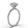 925 Sterling Silver Round Shape Diamond Ring - Image 3