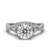 925 Sterling Silver Round Shape Diamond Ring