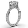 925 Sterling Silver Round Shape Diamond Ring - Image 3