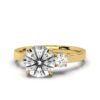 925 Sterling Silver Round Shape Diamond Ring - Image 4