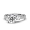 925 Sterling Silver Round Shape Diamond Ring - Image 6