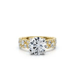 925 Sterling Silver Round Shape Diamond Ring