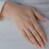 925 sterling silver ring with thick gold plating and delicate profile
