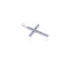 925 Sterling Silver Round Tanzanite Cross Pendant - Image 2