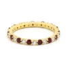 925 Sterling Silver Ruby and Diamond Eternity Band - Image 2