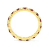 925 Sterling Silver Ruby and Diamond Eternity Band - Image 3