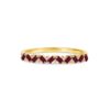 925 Sterling Silver Ruby and Diamond Garland Ring