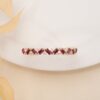 925 Sterling Silver Ruby and Diamond Garland Ring - Image 4