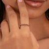 925 Sterling Silver Ruby and Diamond Garland Ring - Image 5