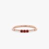 925 Sterling Silver Ruby and Diamond Ring