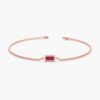 925 Sterling Silver Ruby Birthstone Bracelet - Image 5