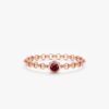 925 Sterling Silver Ruby Chain Ring - Image 2